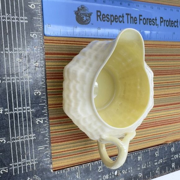 Vintage Belleek Ireland Creamer and Open Sugar Sea Shell Bone China Nautical - Picture 9 of 11